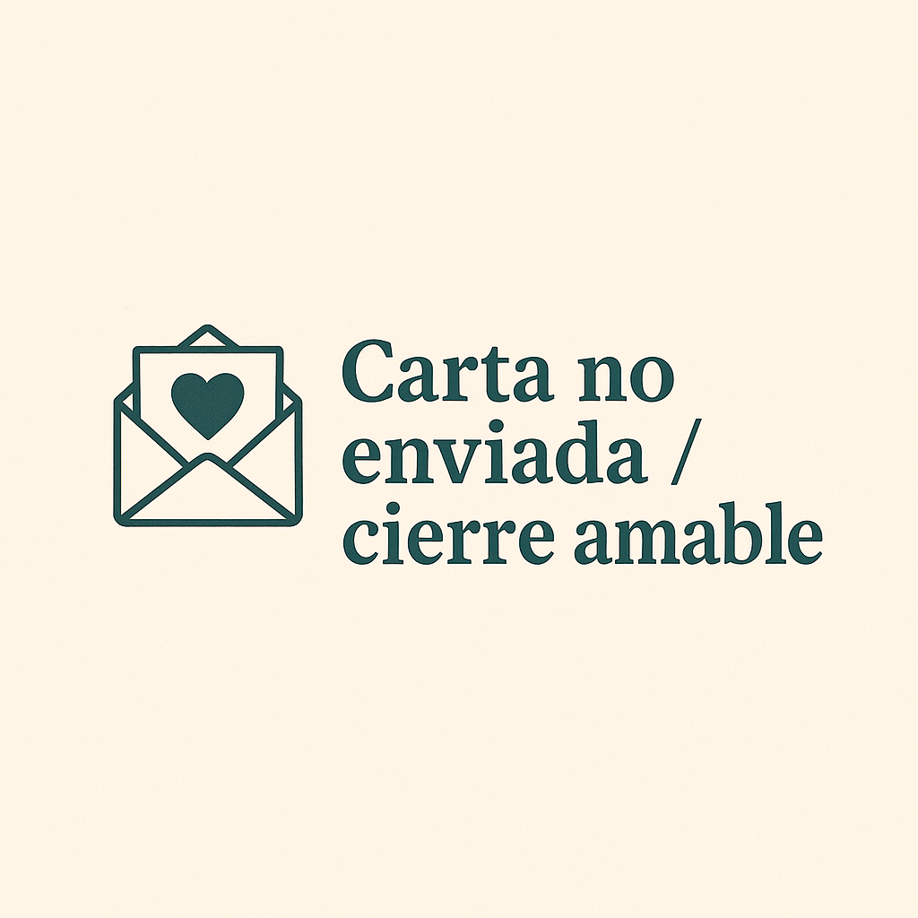 Carta no enviada / cierre amable.