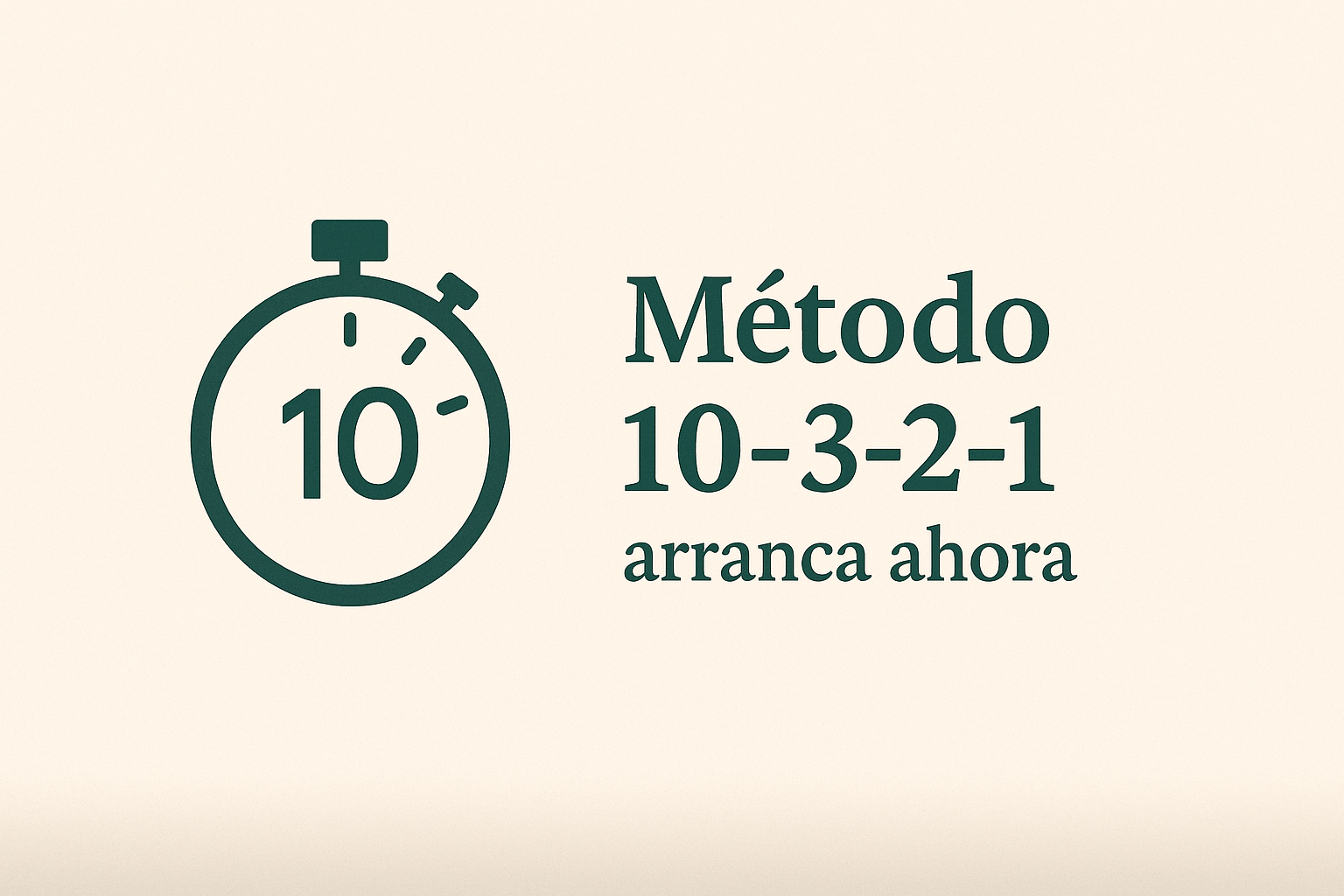 Método 10-3-2-1 (arranca ahora)